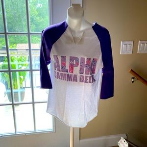 Alpha Gamma Delta baseball T-shirt